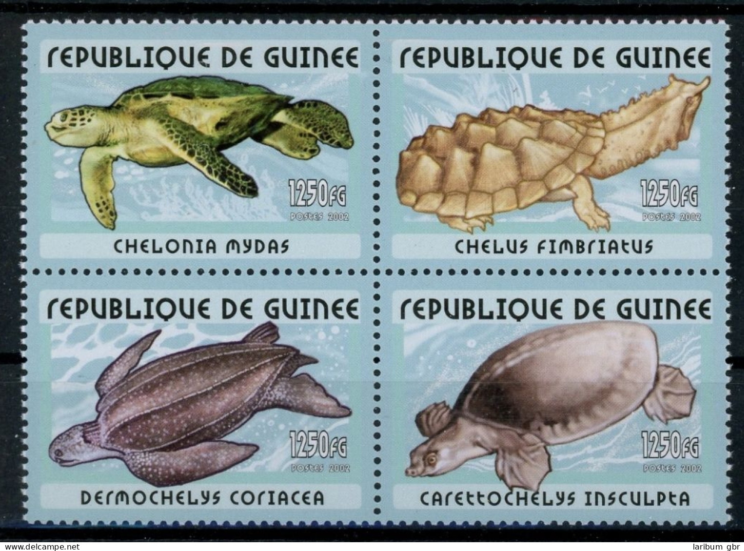 Guinea Vierblock 3362-3365 Postfrisch Schildkröte #IN079 - Guinée (1958-...)