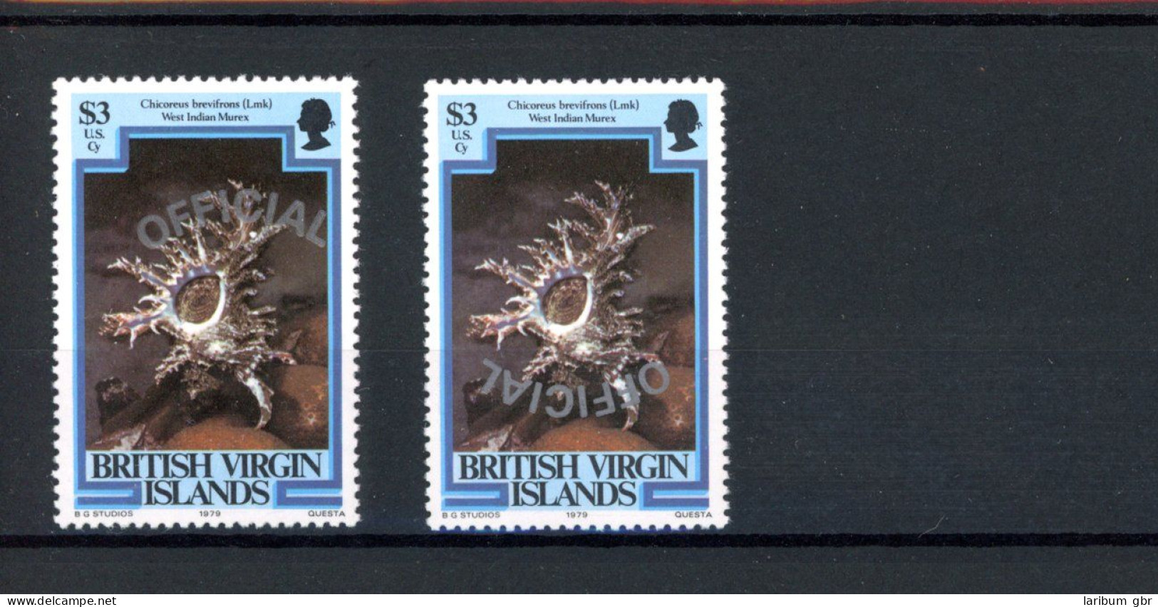 Jungferninseln Dienstmarke 2x 14 Postfrisch Muscheln #JQ886 - Anguilla (1968-...)