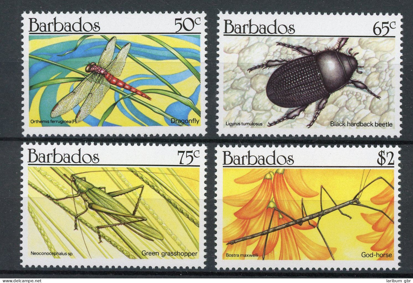 Barbados 759-62 Postfrisch Insekten #HC420 - Barbades (1966-...)