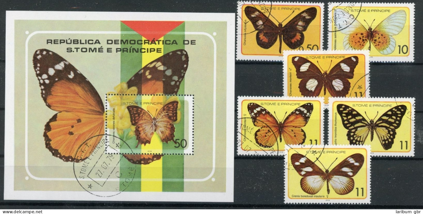 Sao Tome E Principe 561-566, Block 32 Gestempelt Schmetterling #JT951 - Sao Tome And Principe