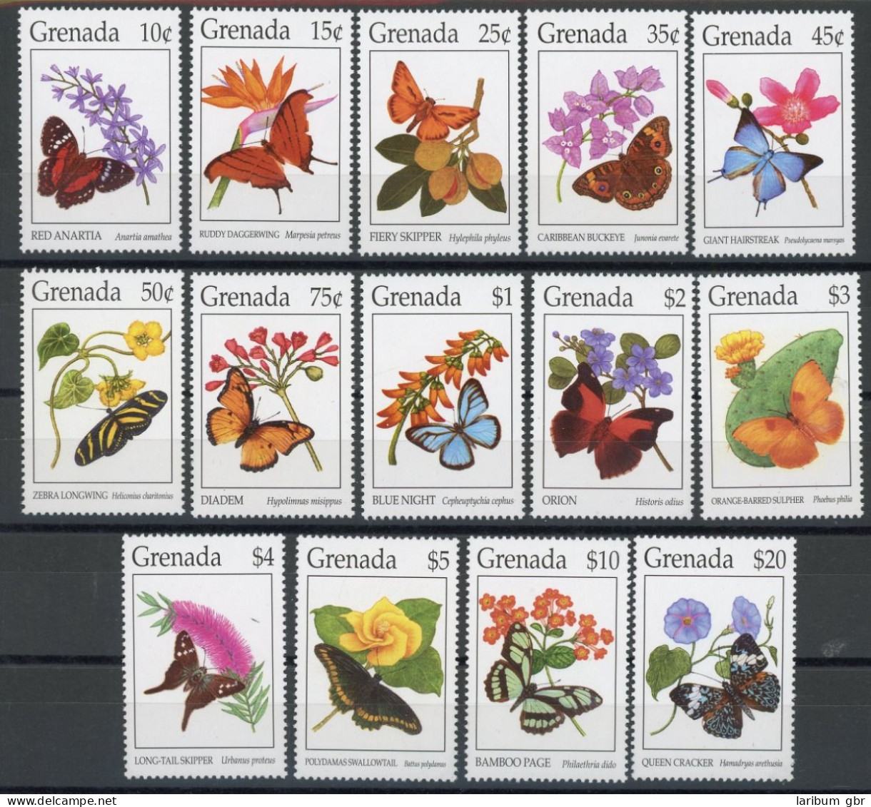 Grenada 2834-2847 I Postfrisch Schmetterling #HF416 - Grenada (1974-...)