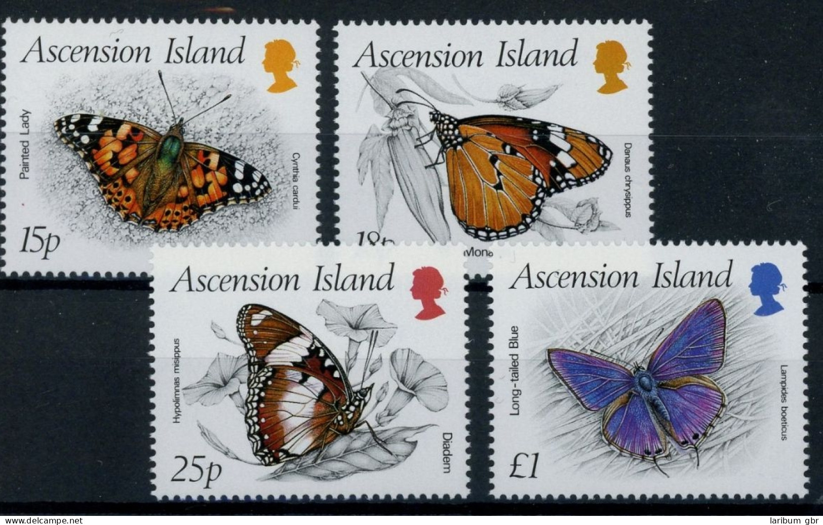 Ascension 439-442 Postfrisch Schmetterling #JU266 - Ascension