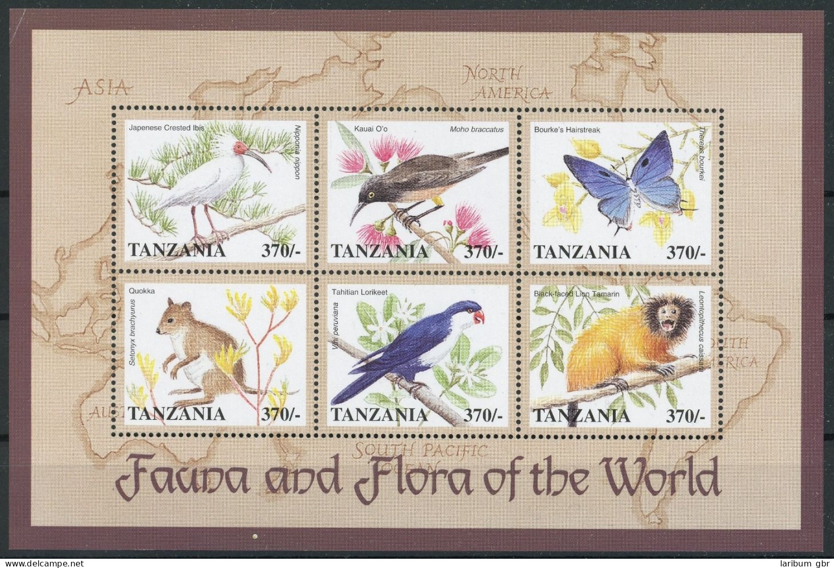 Tansania Klb. 2989-2994 Postfrisch Schmetterling #JT768 - Tanzania (1964-...)