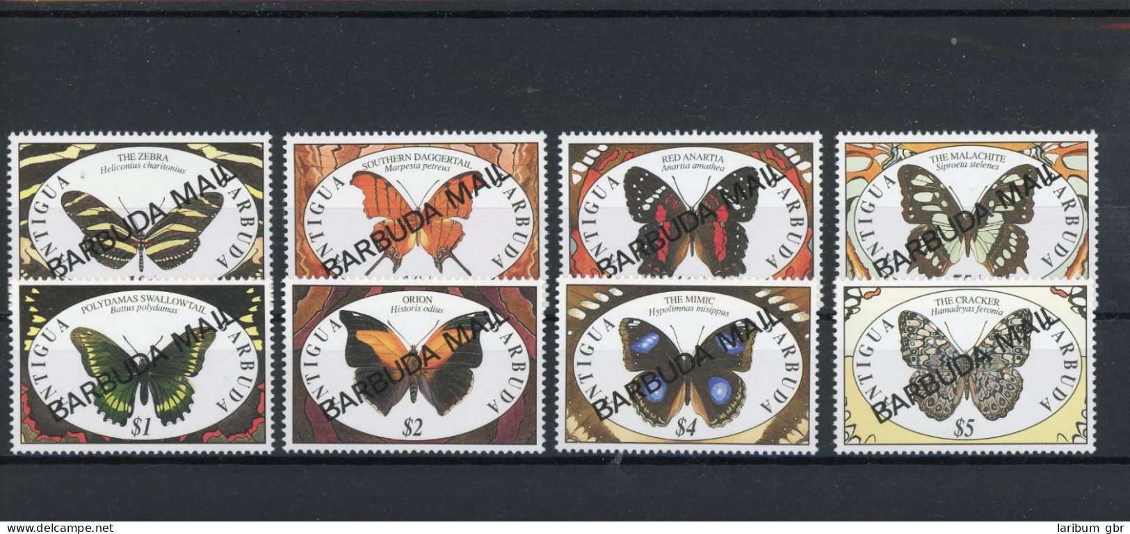 Barbuda 1325-1332 Postfrisch Schmetterlinge #JT993 - Anguilla (1968-...)