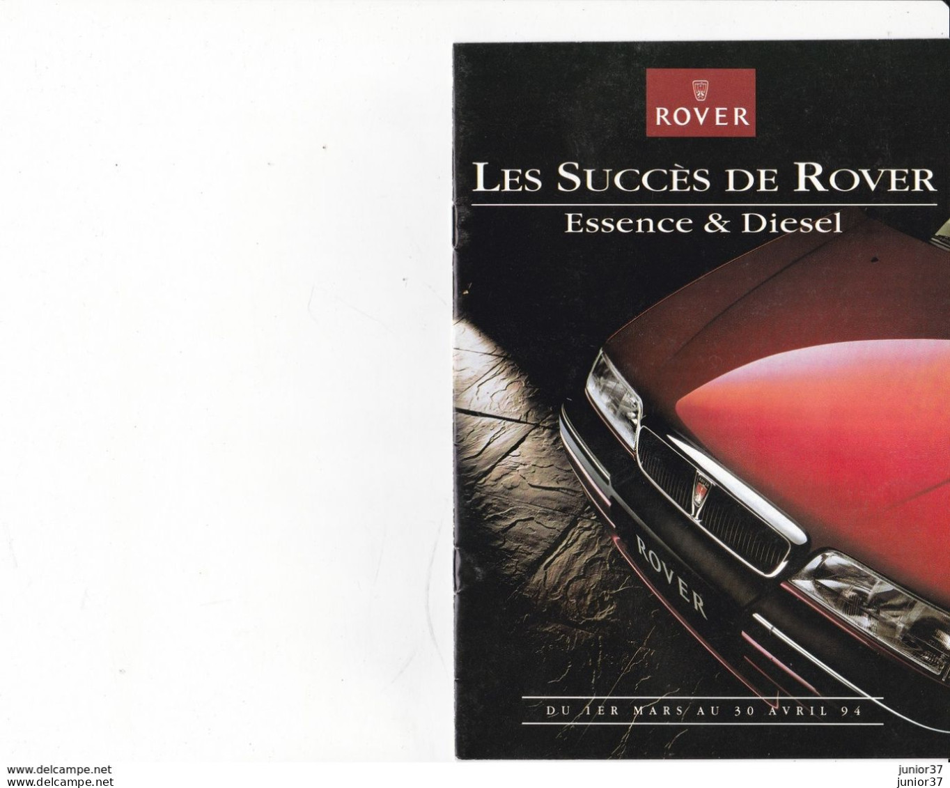 Dépliant Gamme Rover Les Succès 1994,Mini, 111L, 114 LD, 218  Sde, 418 Sld, 620 I, 623 Si, 825 D - Advertising