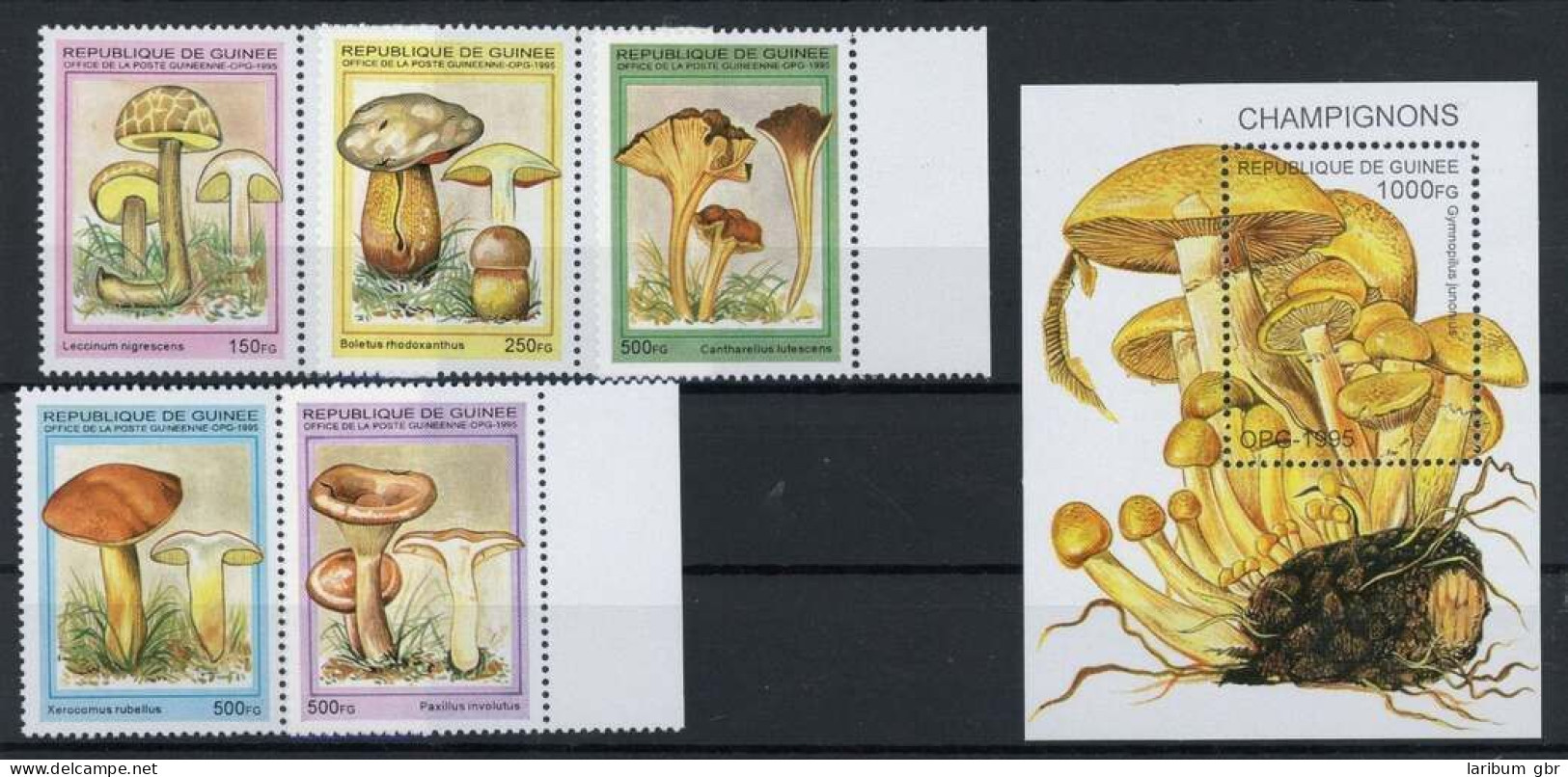 Guinea 1568-1572 + Bl. 500 Postfrisch Pilze #JQ864 - Guinée (1958-...)