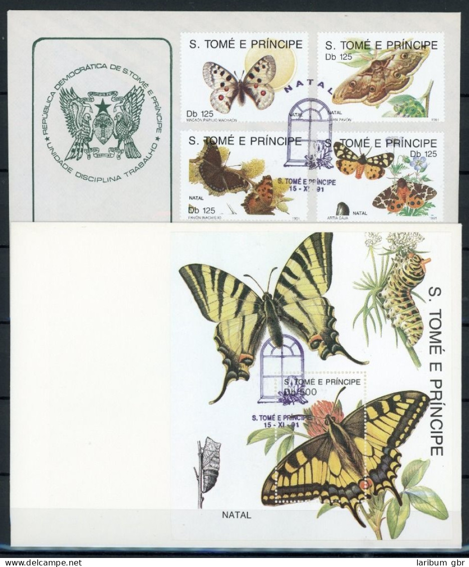 Sao Tome 1296-1299, Block 266 Schmetterling Ersttagesbrief/FDC #JW626 - Sao Tome Et Principe