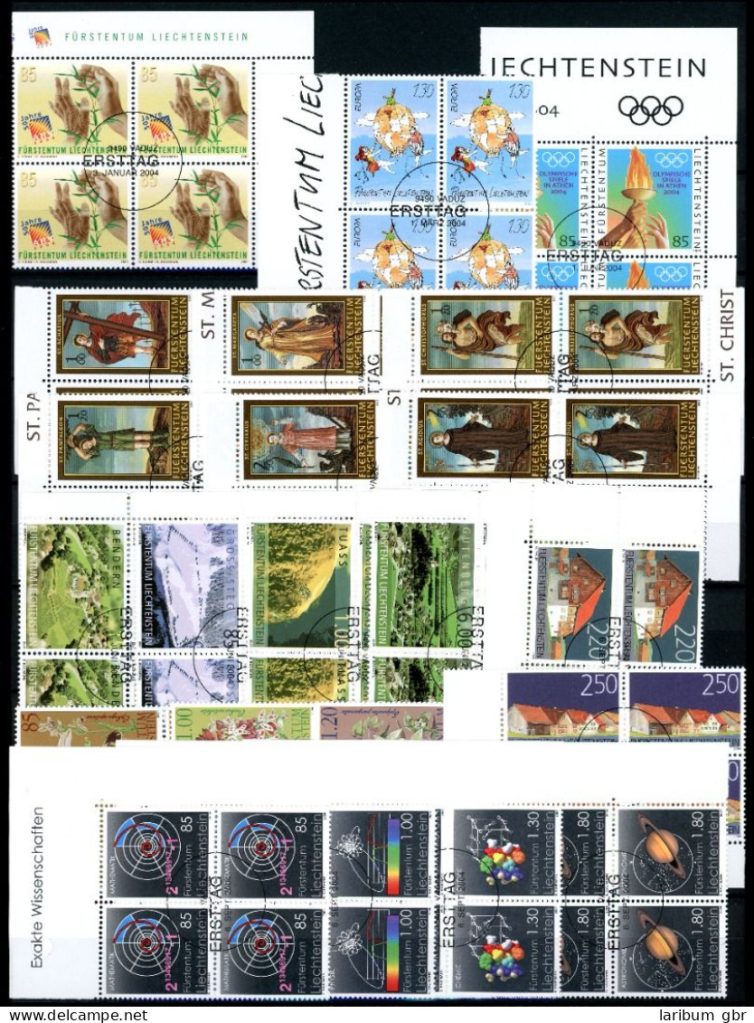 Liechtenstein Jahrgang 2004 1339-1367 Gestempelt 4er Blöcke #JW938 - Altri & Non Classificati