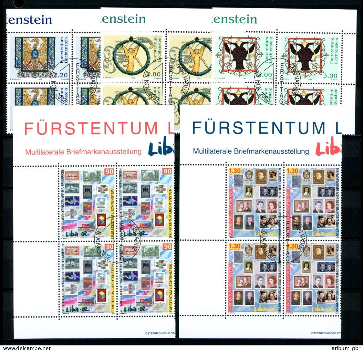 Liechtenstein Jahrgang 2002 1283-1309 Gestempelt 4er Blöcke #JW940 - Autres & Non Classés