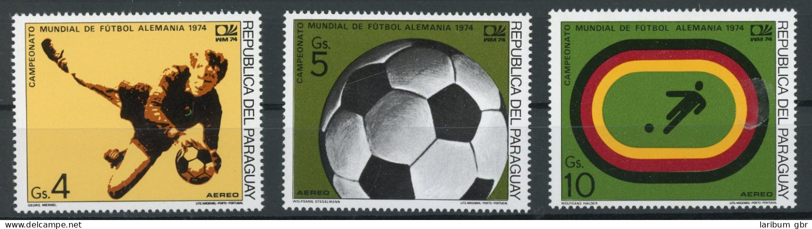 Paraguay 2583-2585 Postfrisch Fußball WM 1974 #HE779 - Paraguay