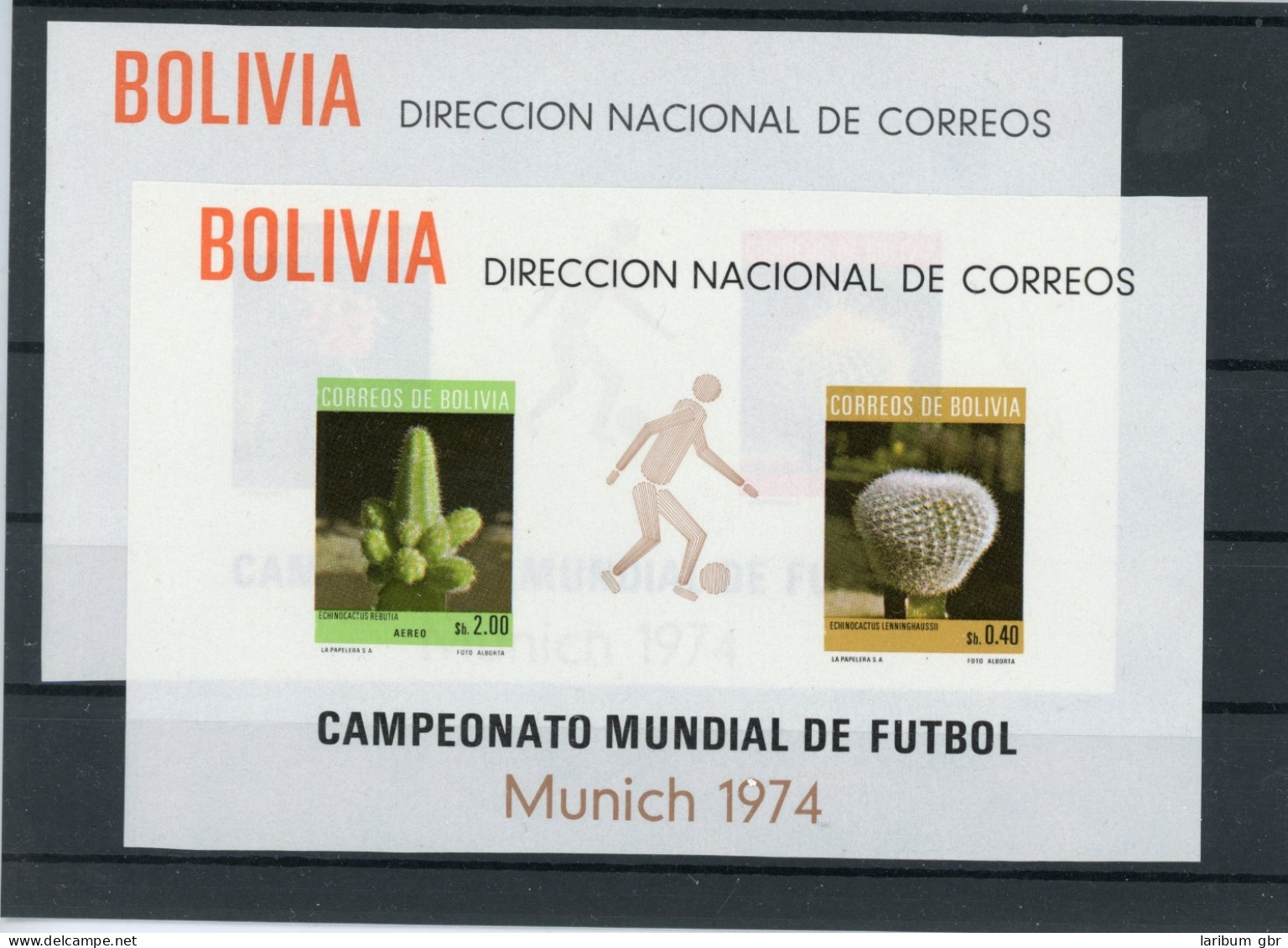 Bolivien Block 36-37 Postfrisch Fußball #HK863 - Bolivia