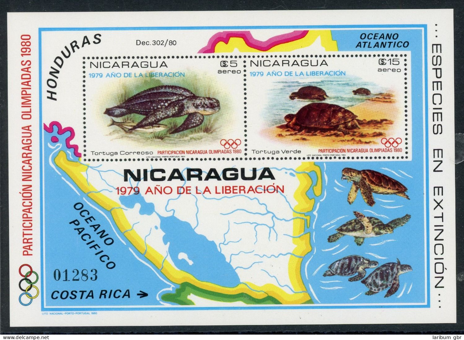 Nicaragua Block 114 Postfrisch Schildkröten #HE823 - Nicaragua