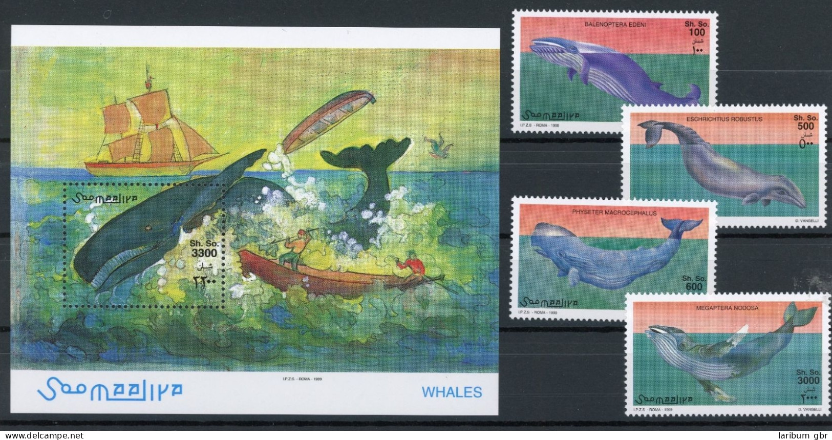 Somalia 789-92 Postfrisch Wale #IN035 - Somalië (1960-...)