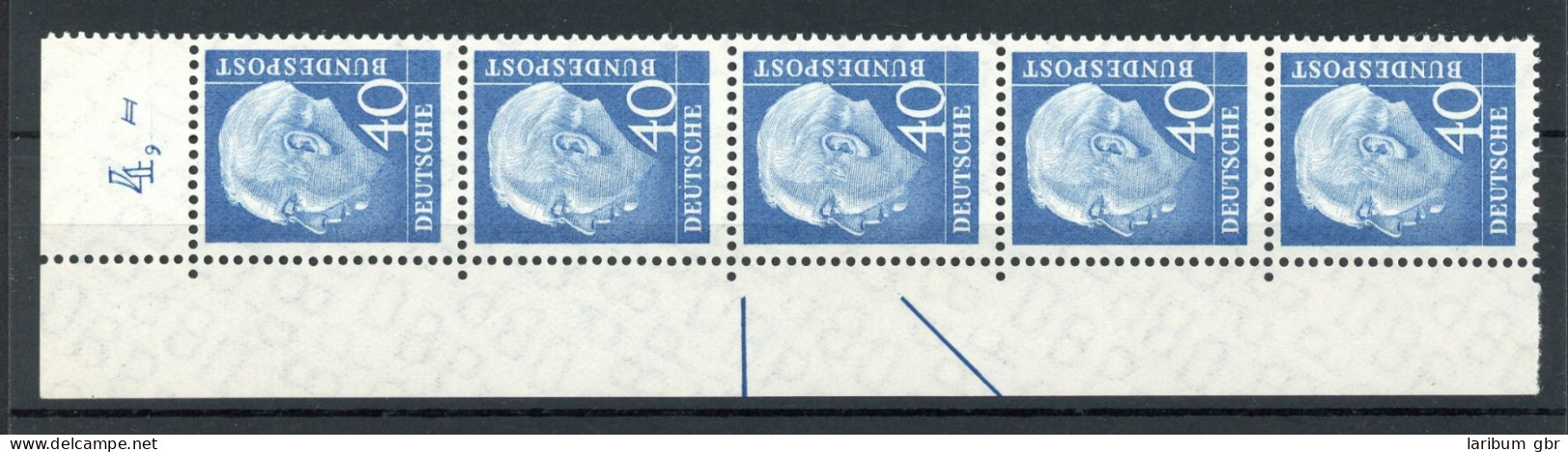 Bund 5er Str. 260 V Eckrand Ol Postfrisch Steuerstriche #JJ824 - Unused Stamps