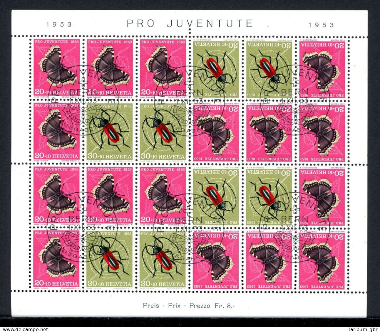 Schweiz Markenheftchenbogen MHB 42 Gestempelt Pro Juventute #HF208 - Postzegelboekjes