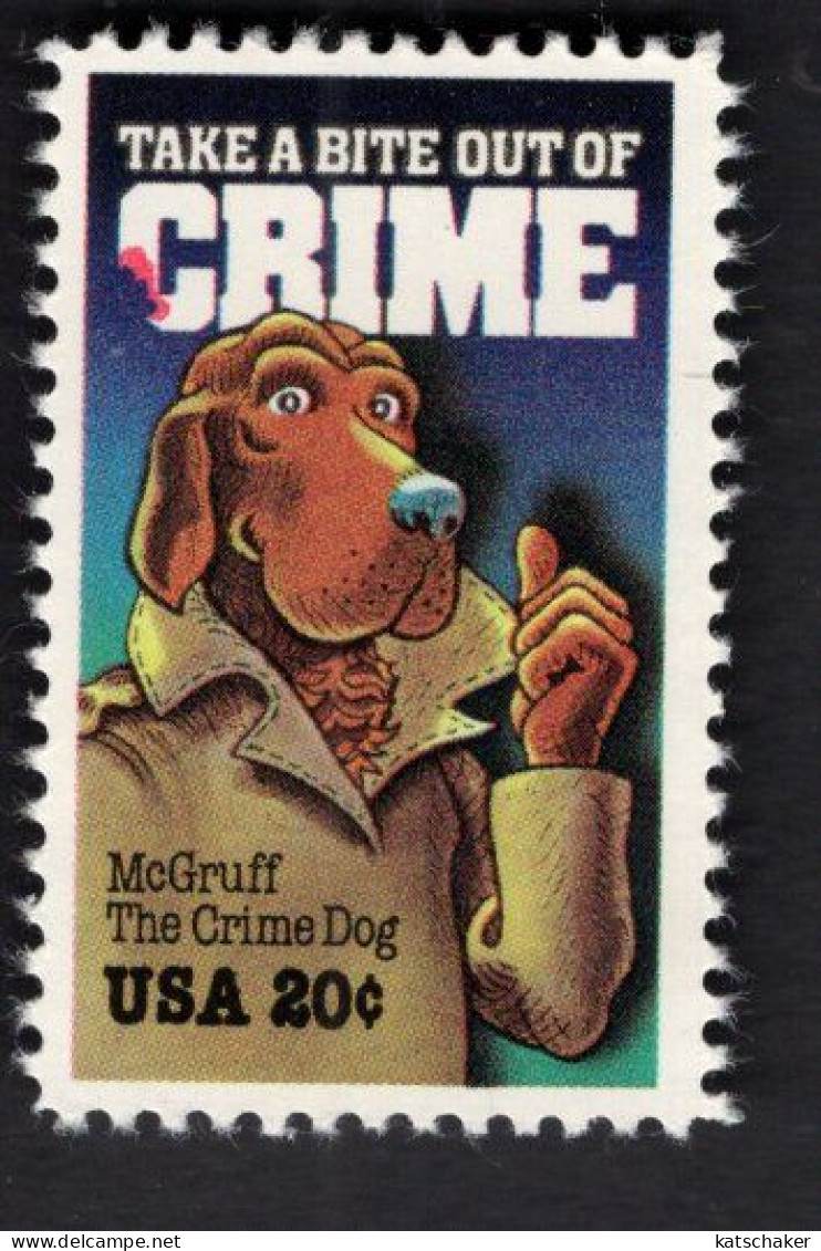 200892100 1984 SCOTT 2102 (XX) POSTFRIS MINT NEVER HINGED  - CRIME PREVENTION MCGRUFF THE CRIME DOG - Unused Stamps