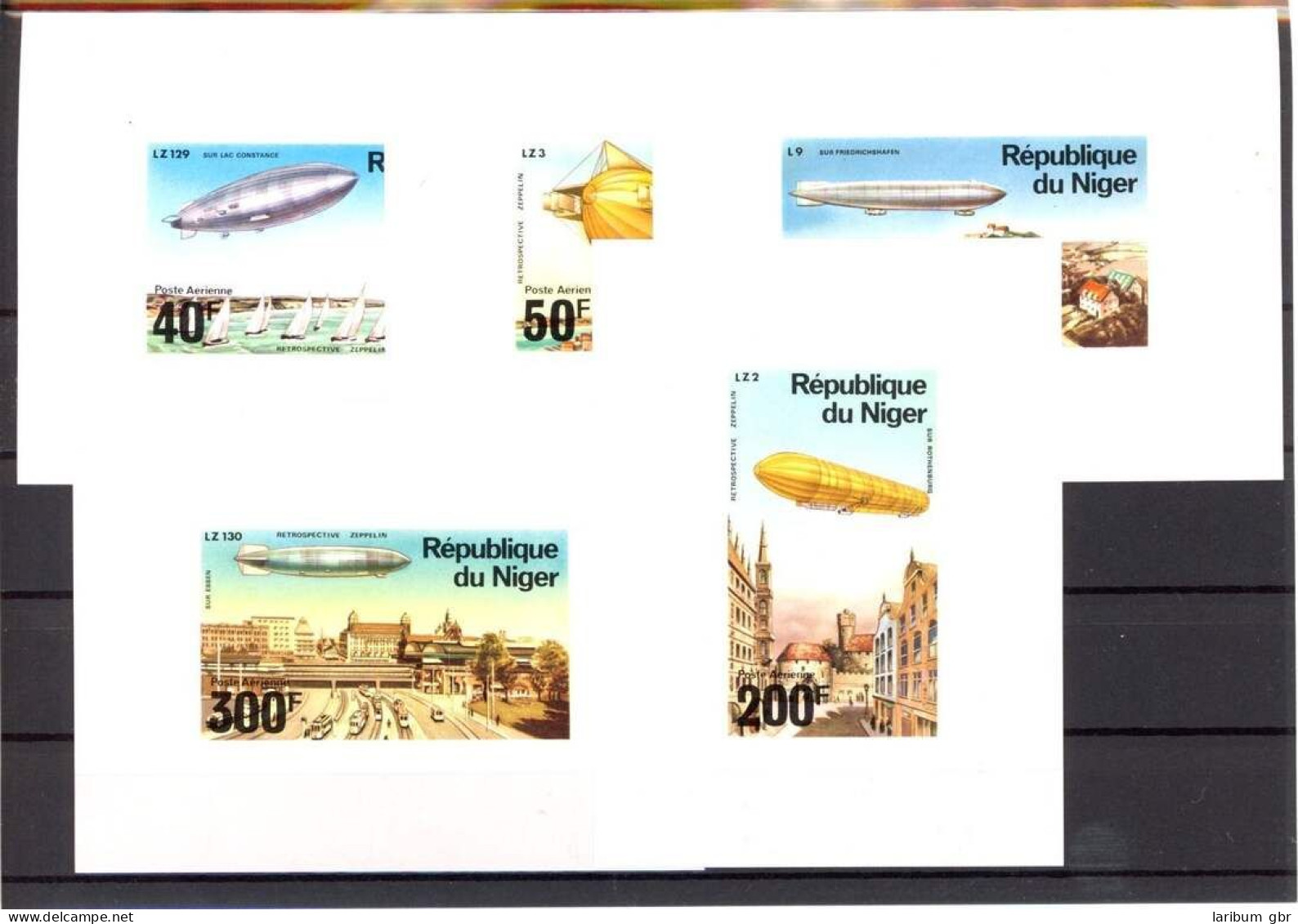 Niger 522-526 B Postfrisch Zeppelin Einzelblöcke #GO627 - Niger (1960-...)