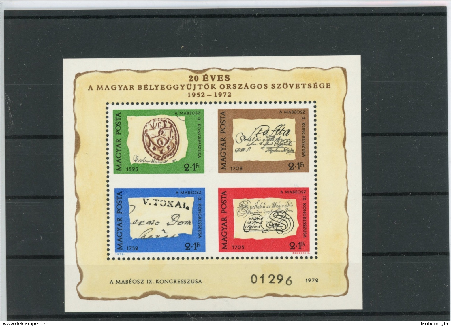 Ungarn Block 88 I Postfrisch Tag Der Briefmarke #JK558 - Other & Unclassified