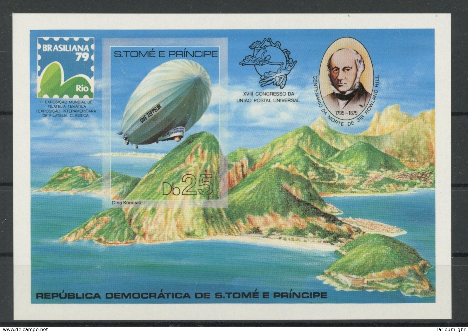 Sao Tome E Principe Block 36 B Postfrisch Zeppelin #JK560 - São Tomé Und Príncipe