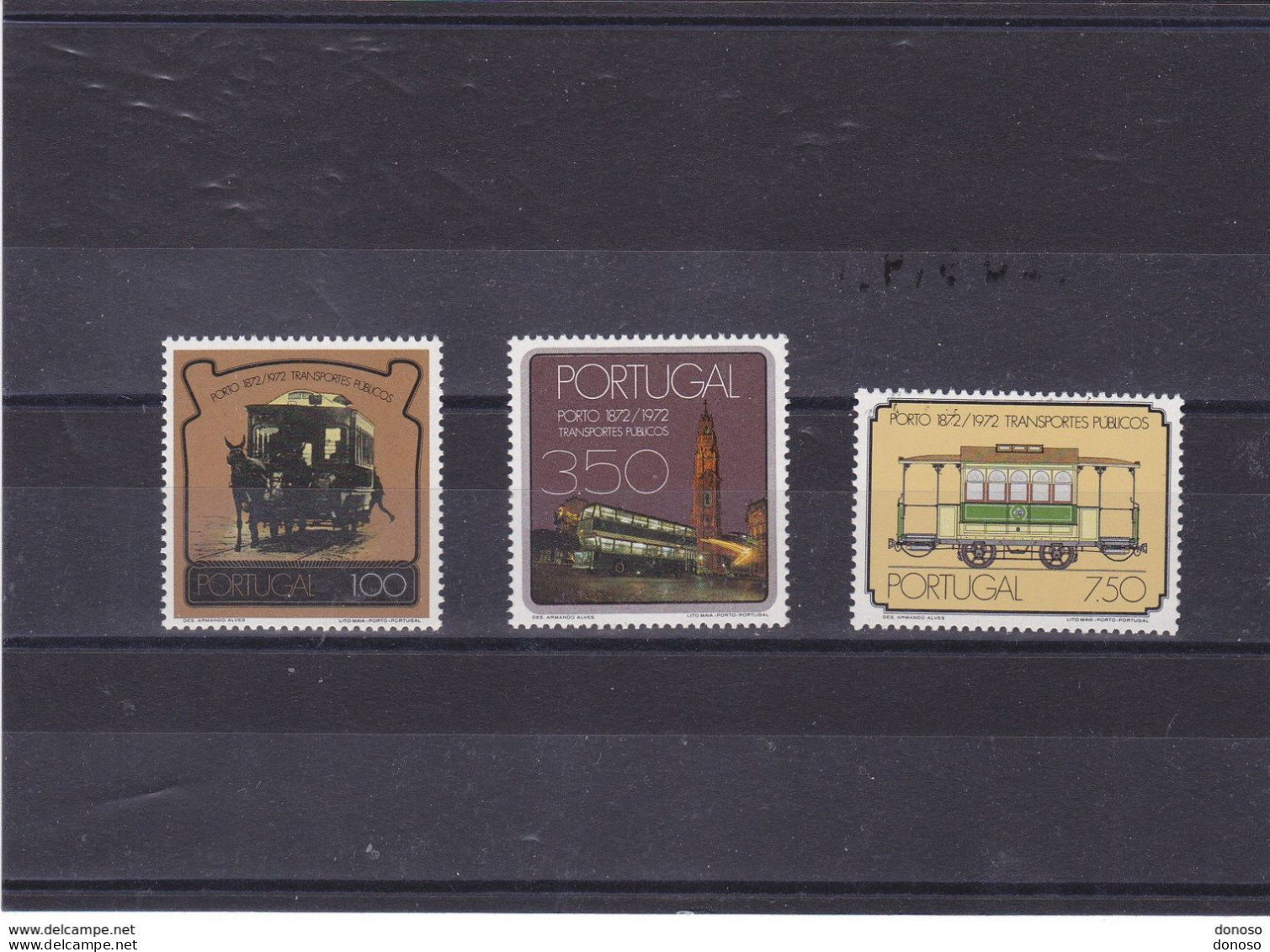 PORTUGAL 1973 TRAMWAYS, AUTOBUS Yvert 1200-1202, Michel 1220-1222 NEUF** MNH Cote 6,50 Euros - Unused Stamps
