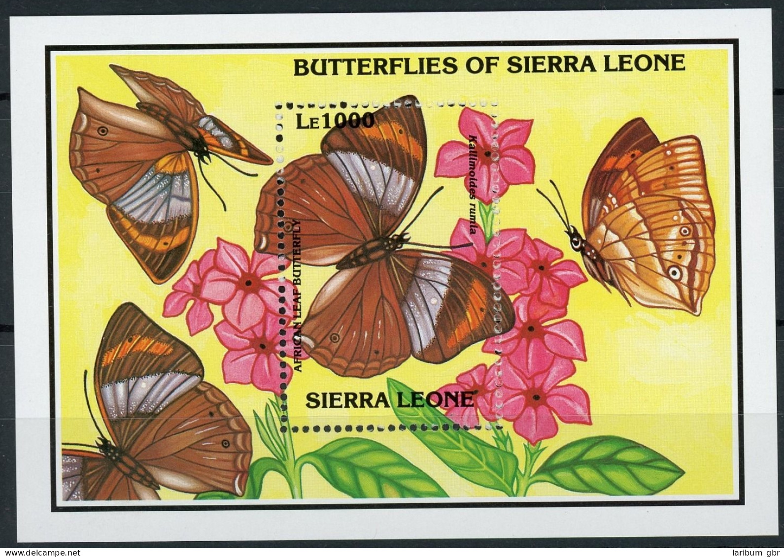 Sierra Leone Block 222 Postfrisch Schmetterling #JP153 - Sierra Leone (1961-...)