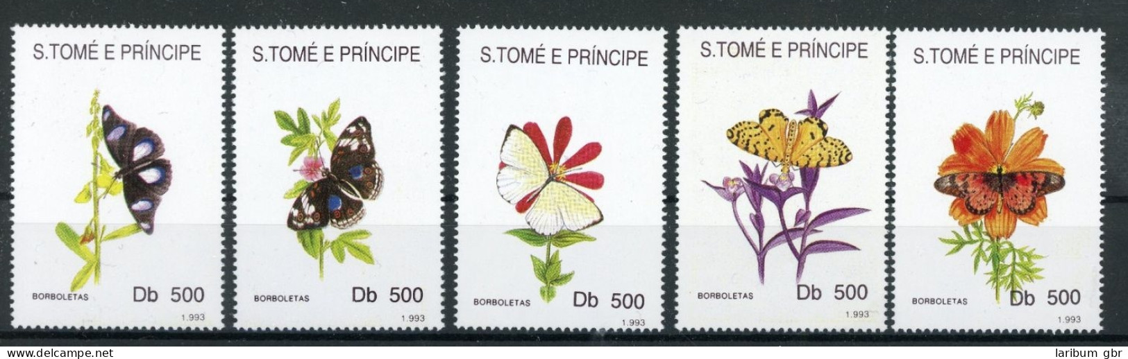 Sao Tome E Principe 1399-1403 Postfrisch Schmetterling #JT954 - Sao Tome And Principe