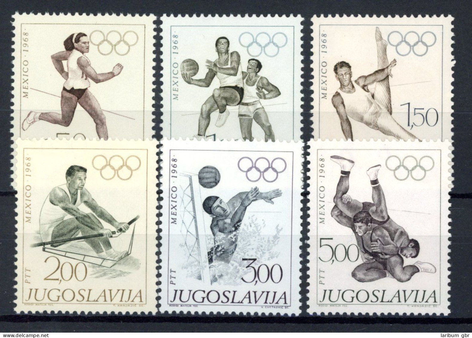 Jugoslawien 1290-1295 Postfrisch Olympia 1968 Mexiko #JR874 - Sonstige & Ohne Zuordnung