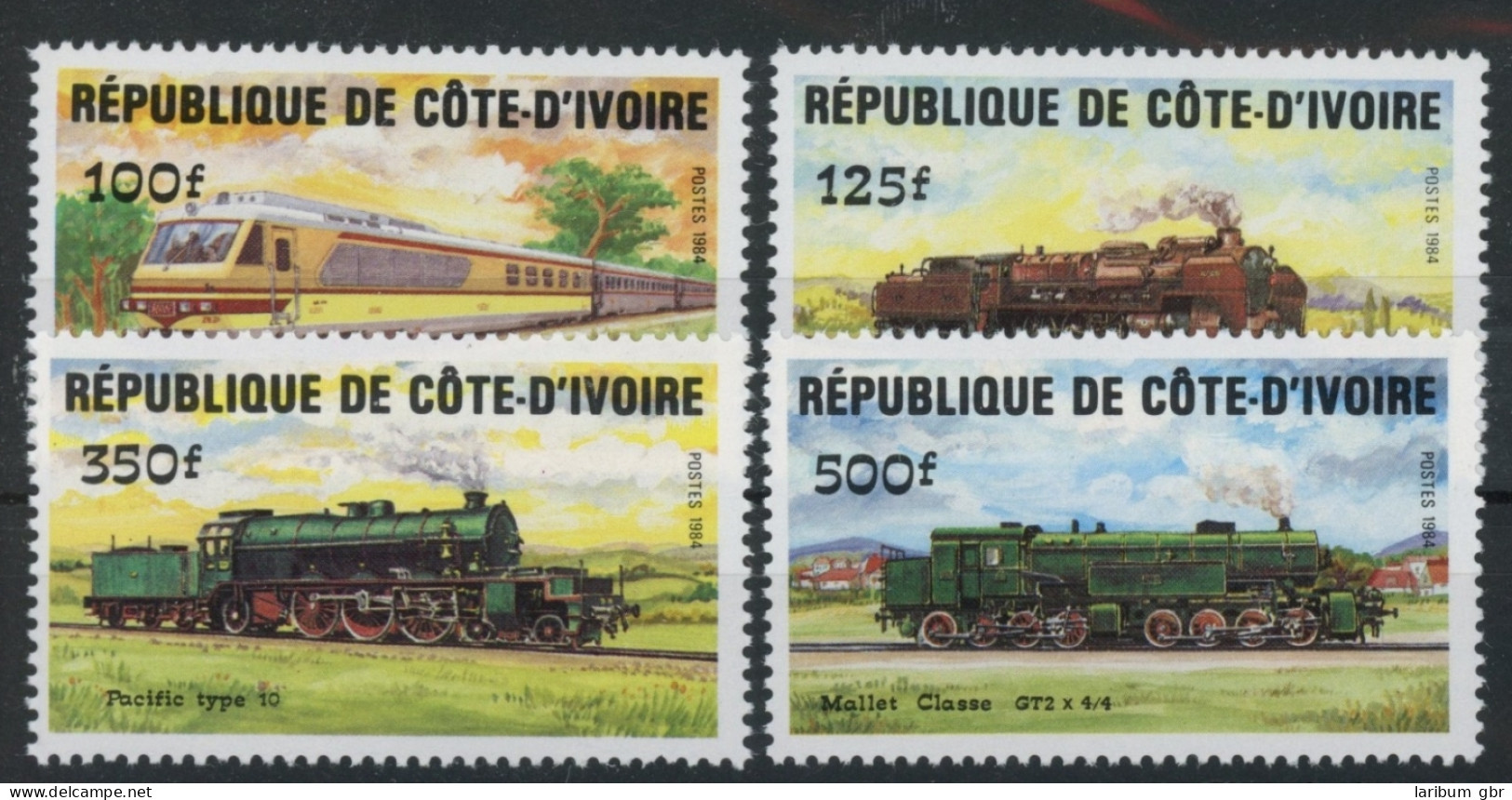 Elfenbeinküste 826-29 Postfrisch Eisenbahn #JK825 - Ivoorkust (1960-...)