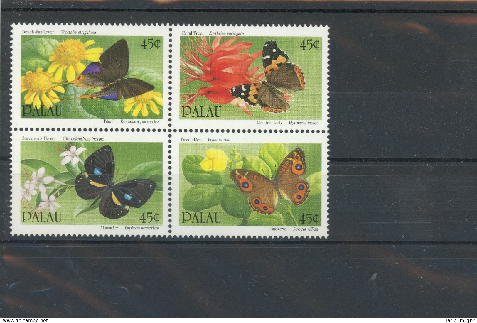 Palau Inseln Viererblock 366-369 Postfrisch Schmetterlinge #JT996 - Palau