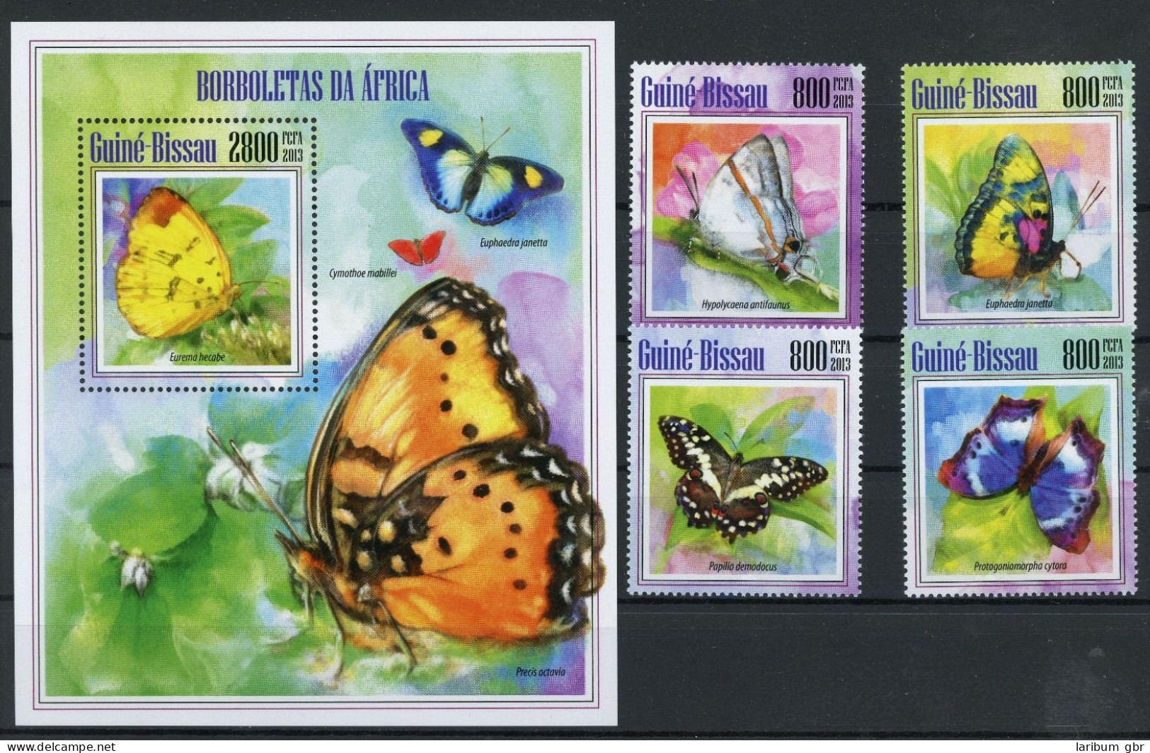 Guinea Bissau 6887-6890, Block 1210 Postfrisch Schmetterling #JU277 - Guinée-Bissau