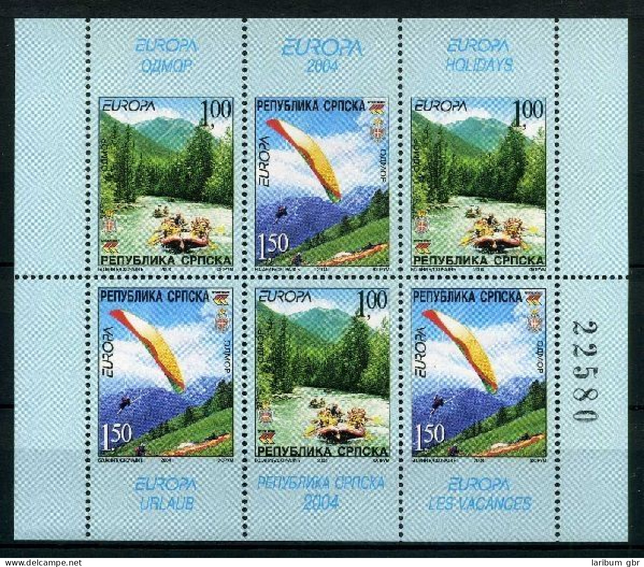 Bosnien Und Herzegowina H-Blatt 7 Mit300-301 Postfrisch CEPT 2004 #HB410 - Bosnia And Herzegovina