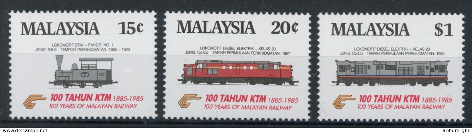 Malaysia 304-306 Postfrisch Eisenbahn #IX256 - Sonstige & Ohne Zuordnung