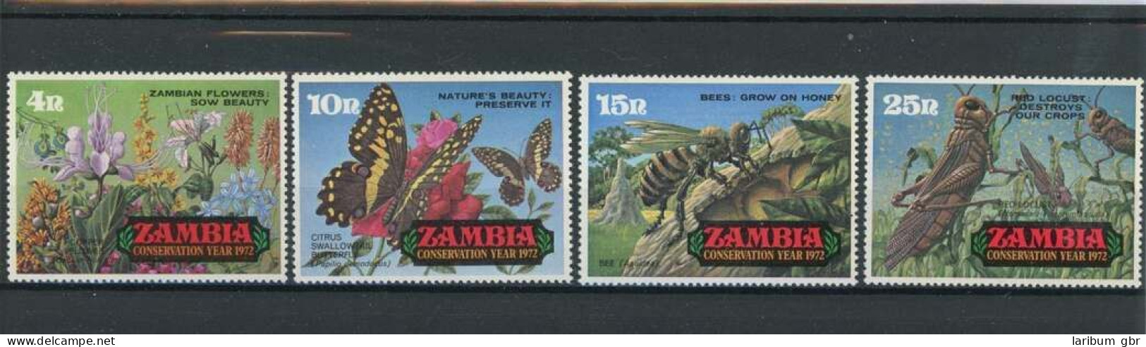 Sambia 89-92 Postfrisch Schmetterling #JT945 - Nyassaland (1907-1953)