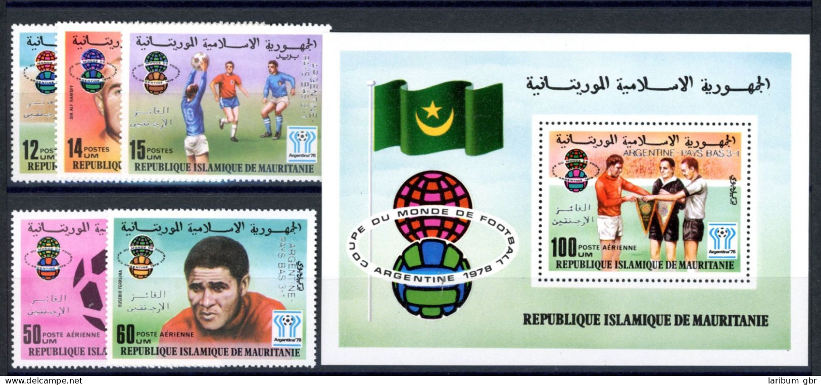 Mauretanien 615-619 + Bl. 22 Postfrisch Fußball WM 1978 #JR987 - Mauritania (1960-...)