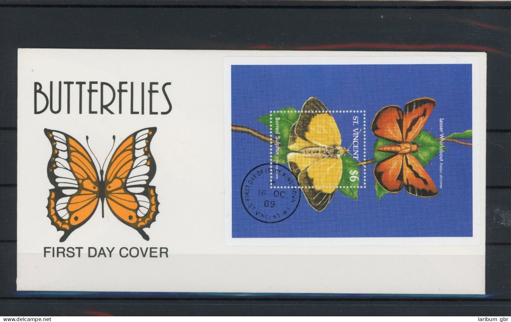 St. Vincent Block 85 Schmetterlinge Ersttagesbrief/FDC #JU299 - St.Vincent Und Die Grenadinen