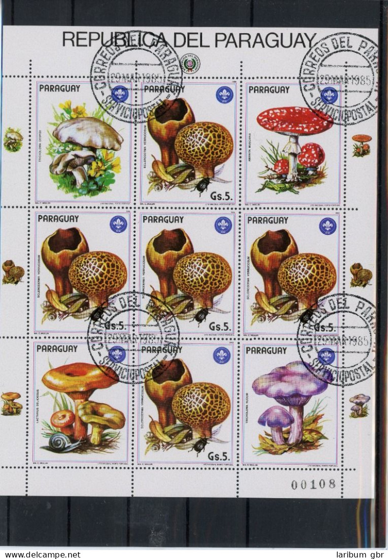 Paraguay Kleinbogen 3835-3841 Gestempelt Pilze #JO731 - Paraguay