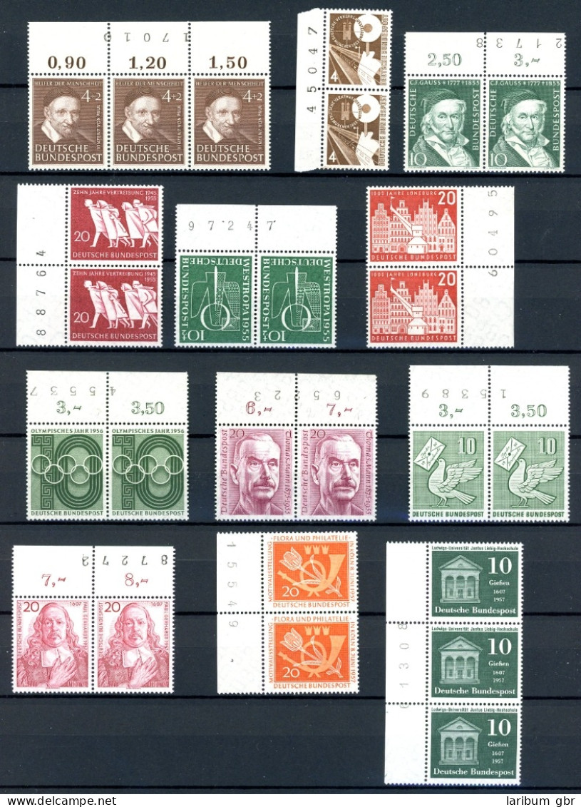 Bund Lot Bogenzählnummern Postfrisch Aus1955-1957 #JD534 - Sonstige & Ohne Zuordnung