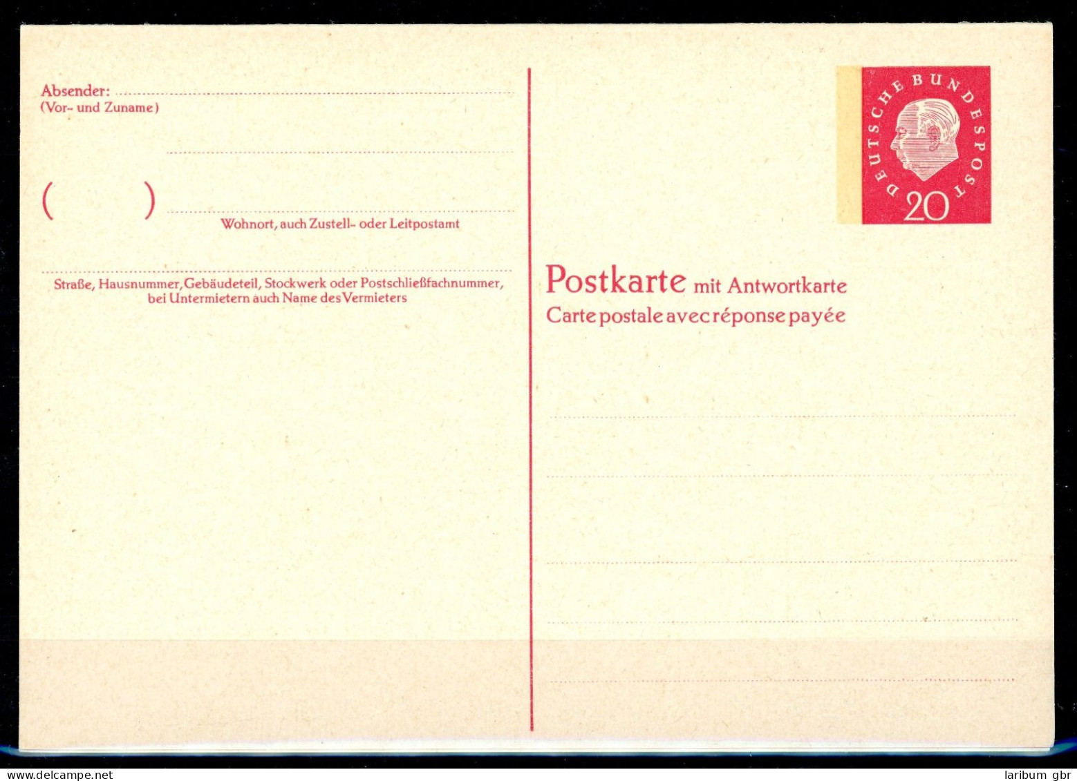 Bund Ganzsache P 47 A/F Postfrisch #JR727 - Autres & Non Classés