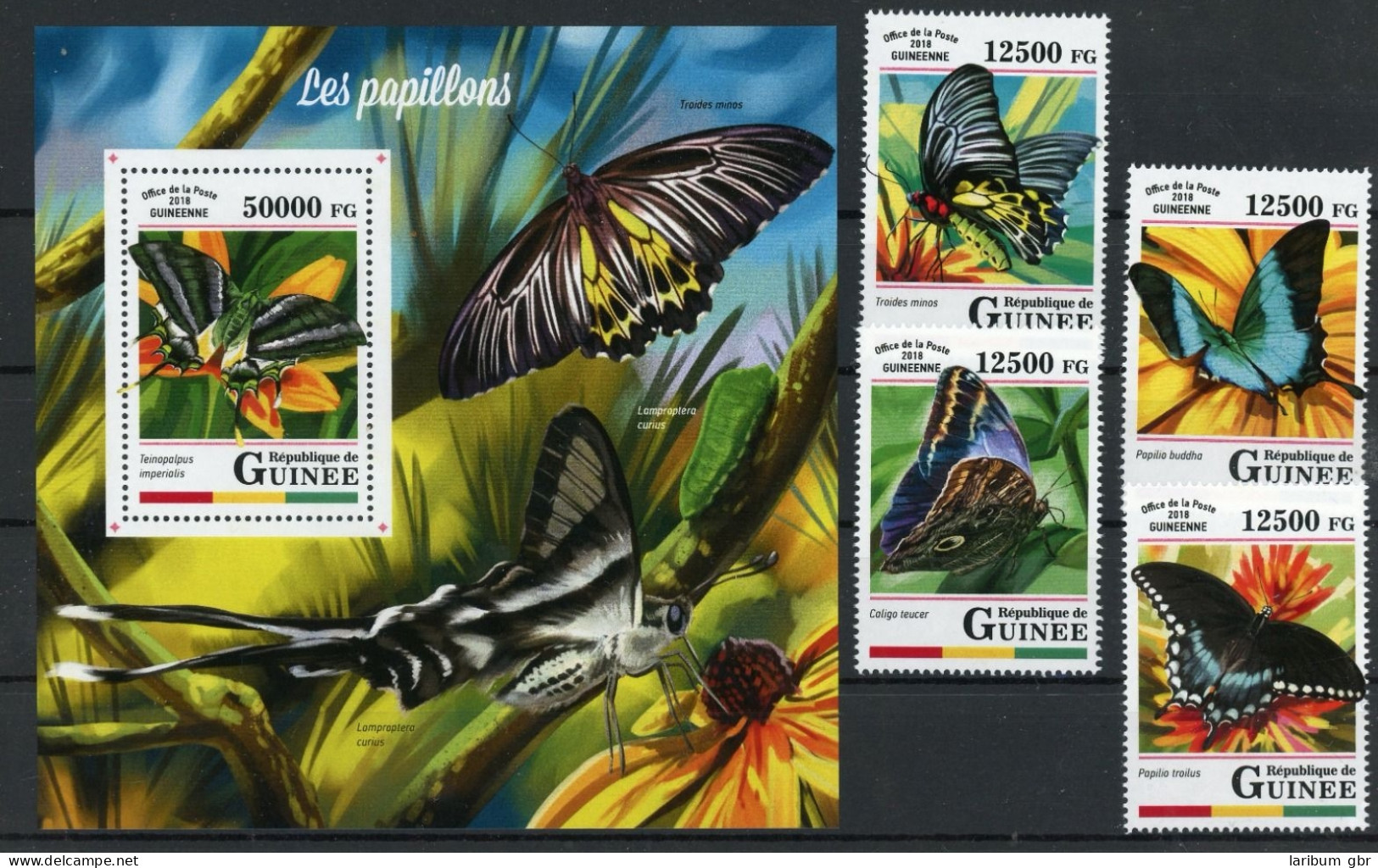 Guinea 12790-12793, Block 2854 Postfrisch Schmetterling #JU271 - Guinée (1958-...)