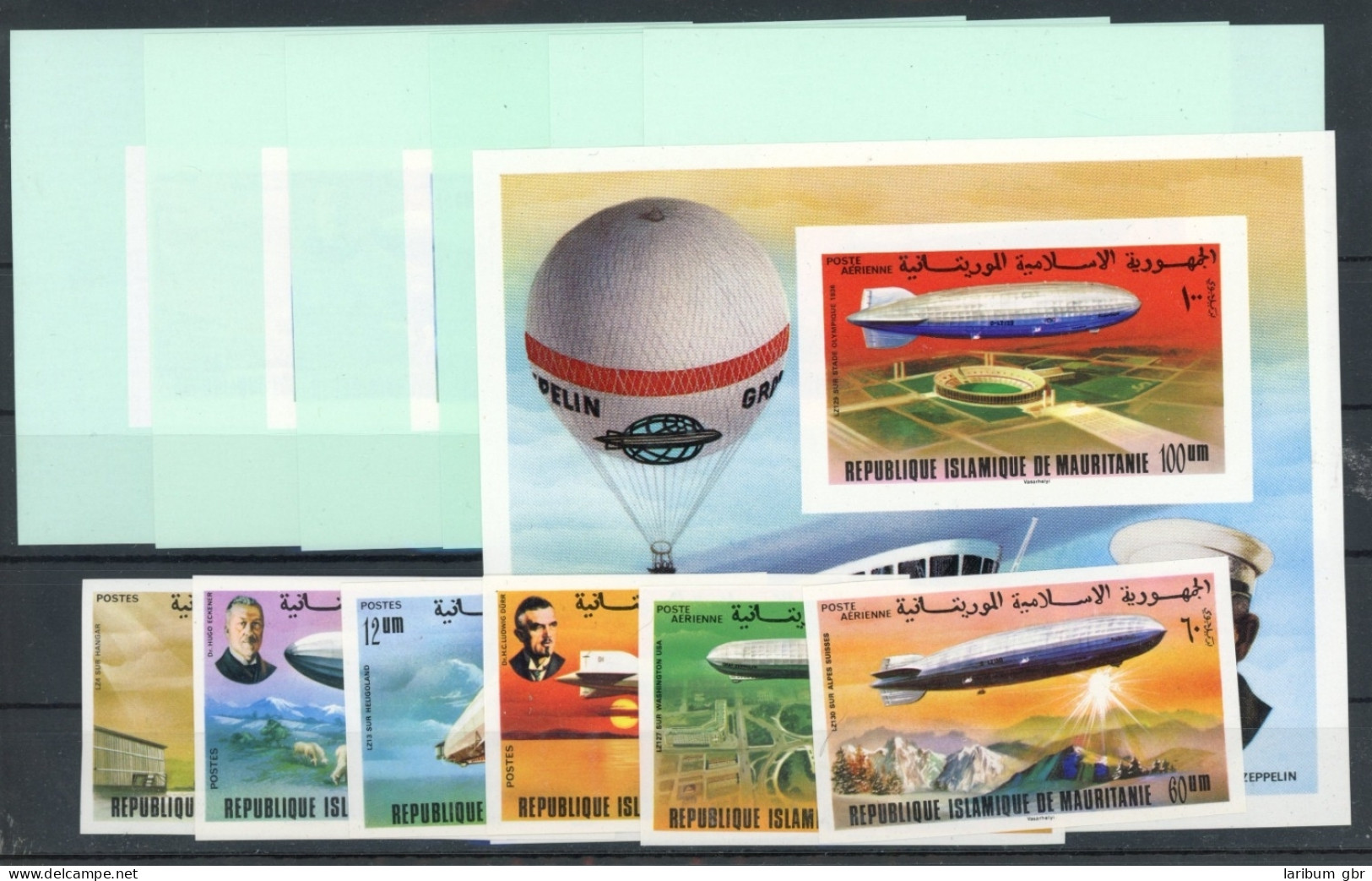 Mauretanien Einzelblöcke 539-544, Block 15 B Postfrisch Zeppelin #JK957 - Mauritania (1960-...)