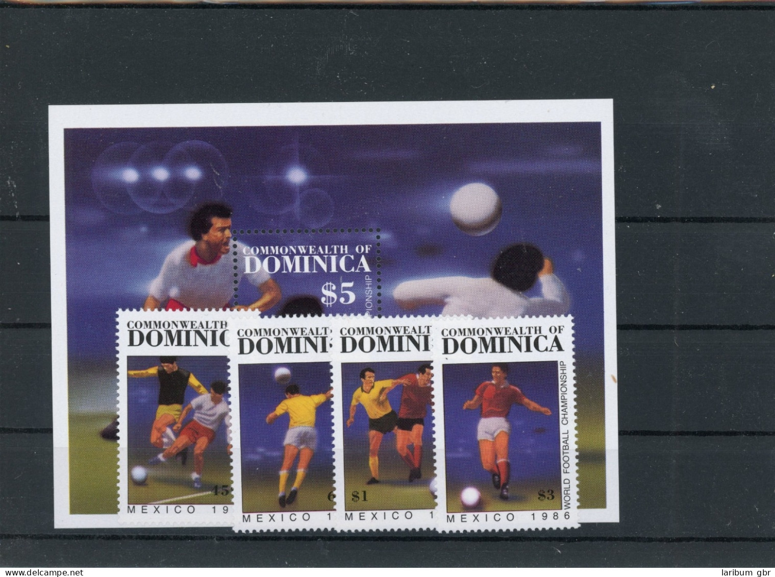 Dominica 949-952, Block 106 Postfrisch Fußball #JK817 - Dominica (1978-...)