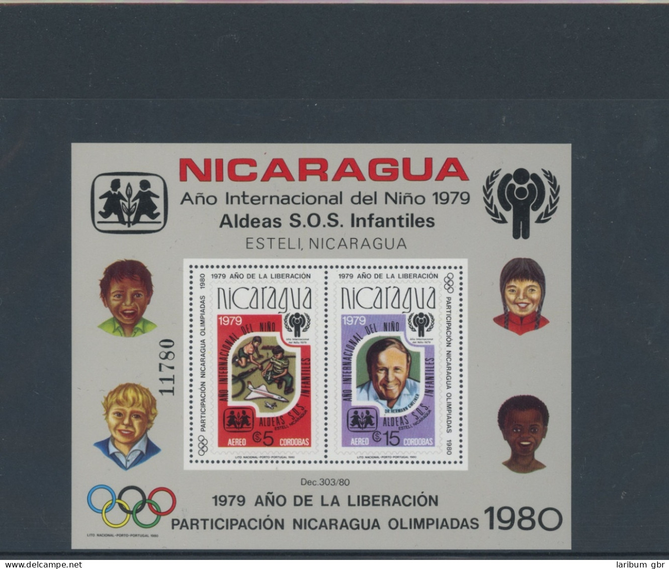 Nicaragua Block 110 Postfrisch Olympia #JL202 - Nicaragua