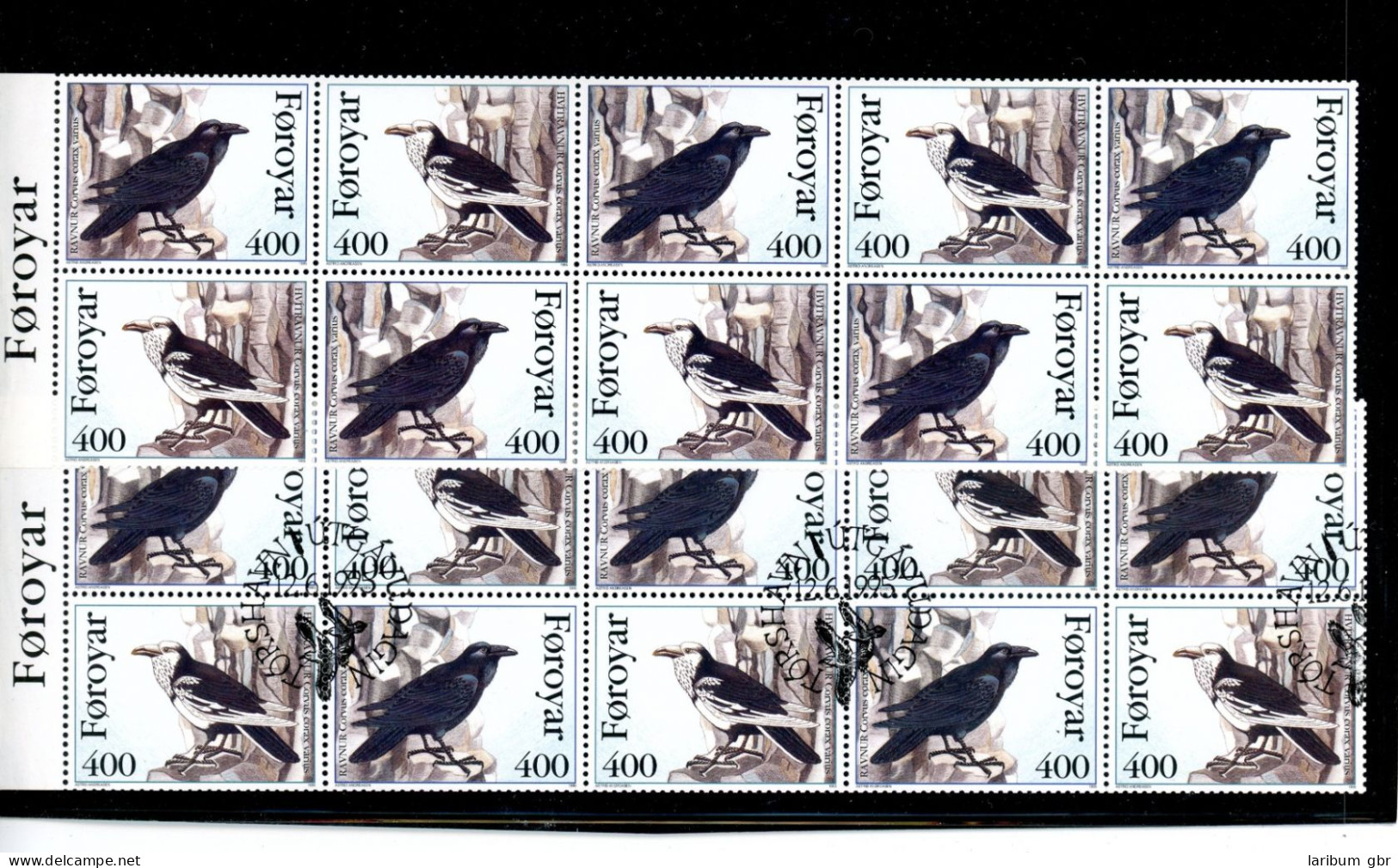 Färöer H-Blatt 9 283-284 Vögel Postfrisch + Gestempelt #JJ667 - Féroé (Iles)