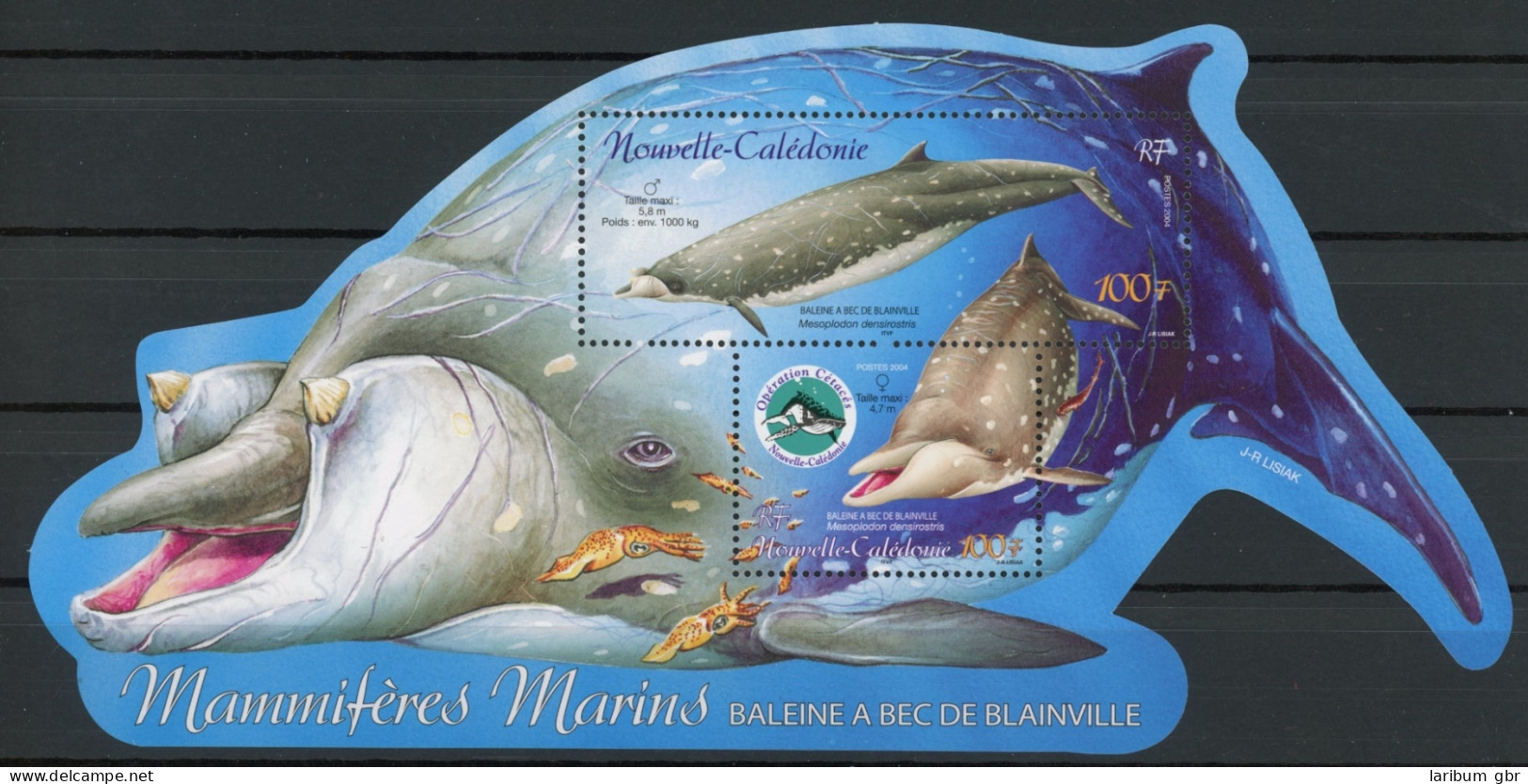 Neukaledonien Block 33 Postfrisch Wale, Fische #IJ356 - Andere & Zonder Classificatie