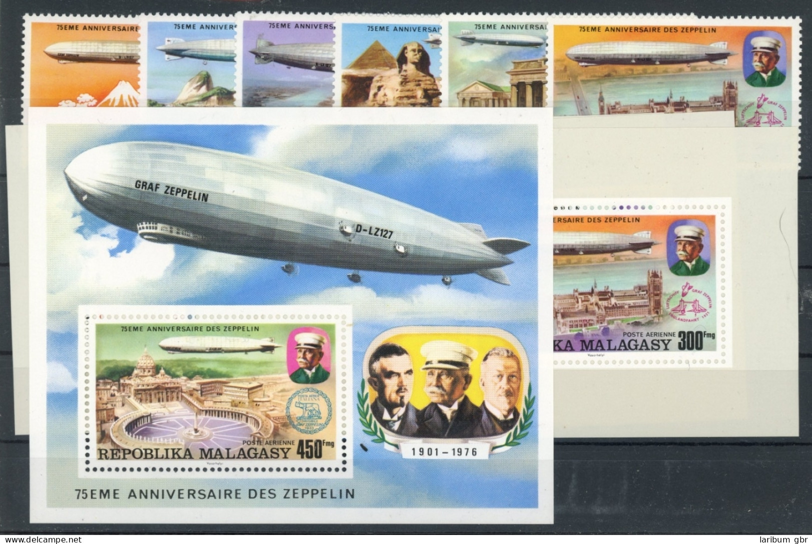 Madagaskar Einzelb. 783-788, Block 11 Postfrisch Zeppelin #JK960 - Madagascar (1960-...)