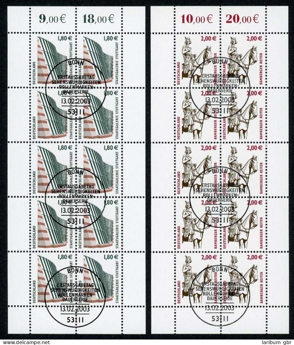 Bund Zehnerbögen 2313-2314 Gestempelt Bonn #GZ001 - Roulettes