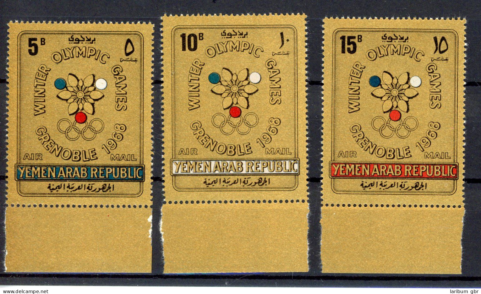 Jemen Arab. Rep. 613-615 A Postfrisch Olympia 1968 Grenoble #JR872 - Yémen