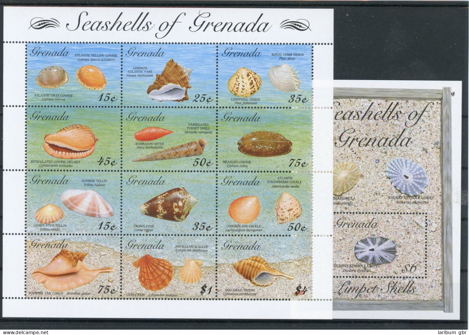 Grenada ZD Bogen 2596-2607, Block 342 Postfrisch Muscheln #JT857 - Grenada (1974-...)