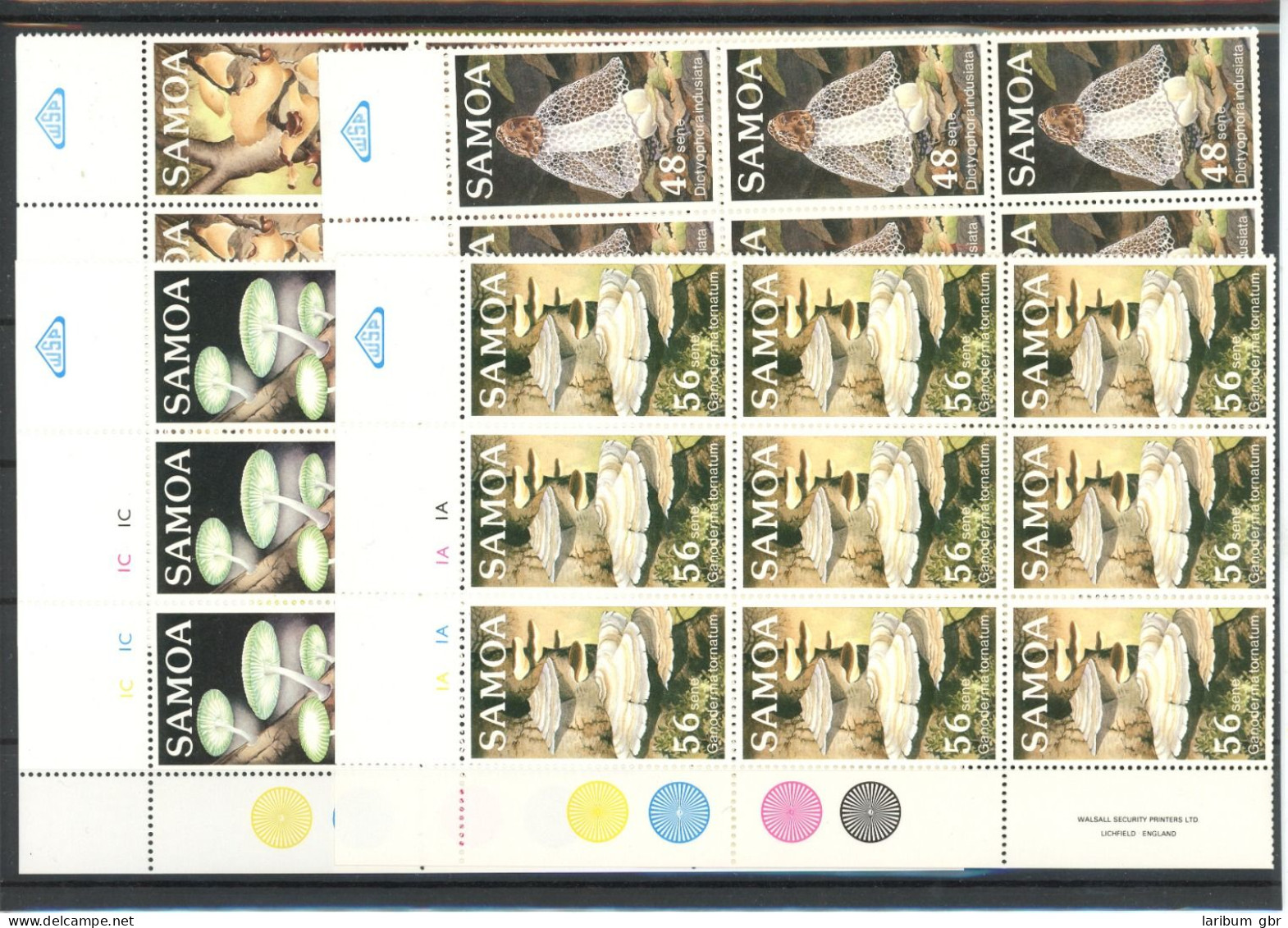 Samoa 15er Bogen 561-564 Postfrisch Pilze #JQ935 - Samoa