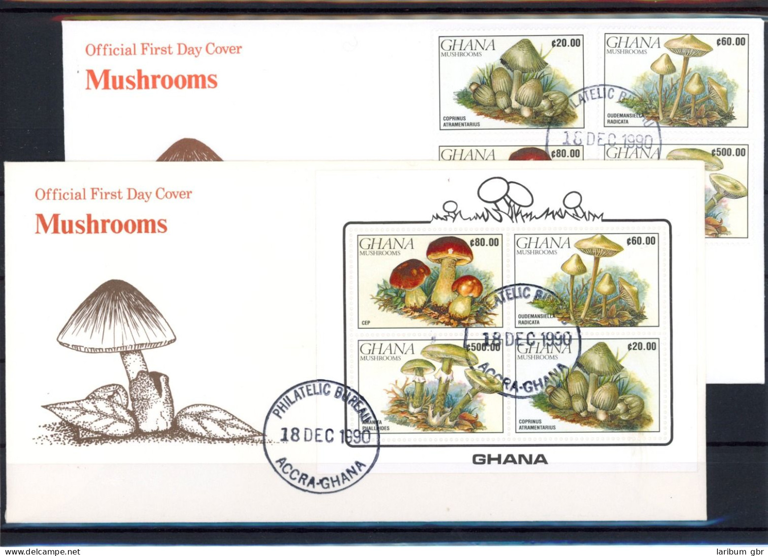 Ghana 1449-1456 Pilze Ersttagesbrief/FDC #JR618 - Ghana (1957-...)